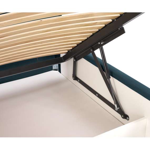 Seng Modulo W4 160x200 cm - velvet - metall ben - oppbevaringsplass