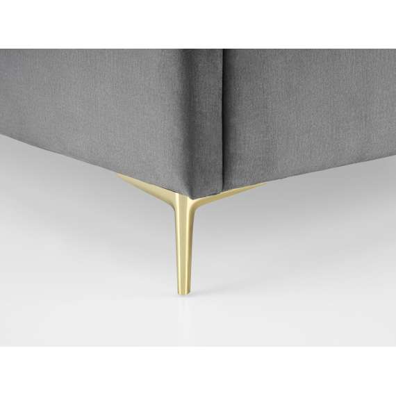 Seng Modulo W4 160x200 cm - velvet - metall ben - oppbevaringsplass