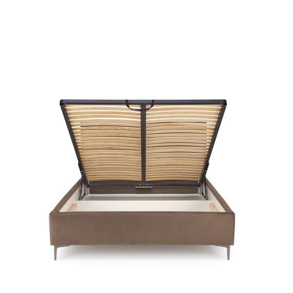Seng Modulo W5 160x200 cm - velvet - metall ben - oppbevaringsplass