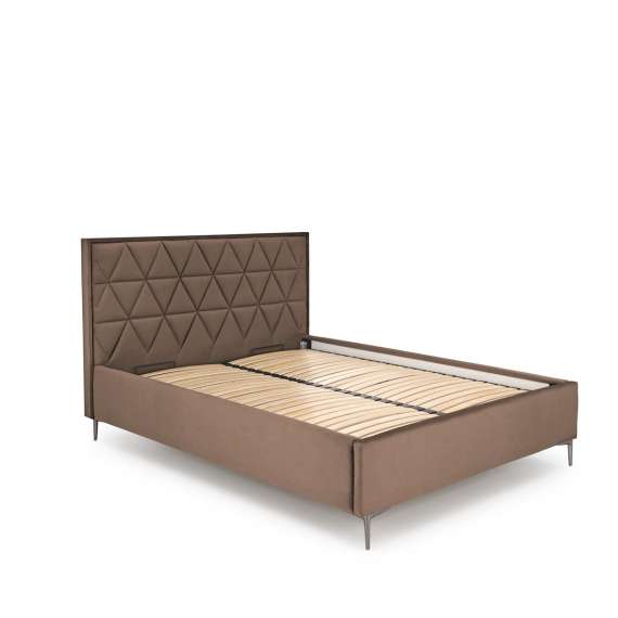 Seng Modulo W5 160x200 cm - velvet - metall ben - oppbevaringsplass