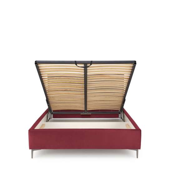 Seng Modulo W5 160x200 cm - velvet - metall ben - oppbevaringsplass