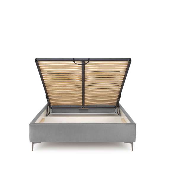 Seng Modulo W5 160x200 cm - velvet - metall ben - oppbevaringsplass