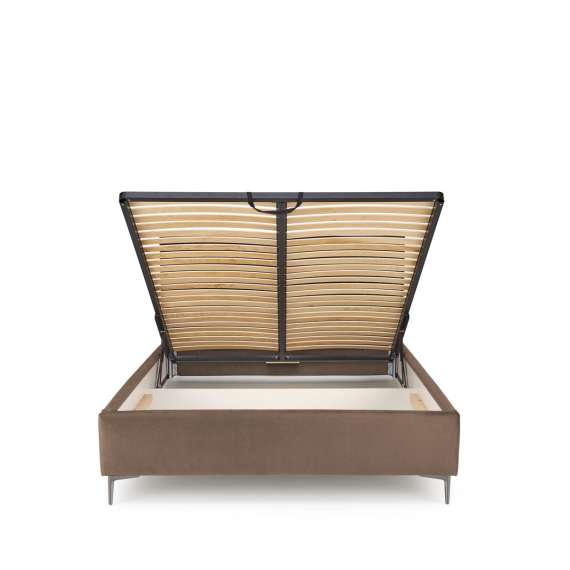 Seng Modulo W6 160x200 cm - velvet - metall ben - oppbevaringsplass