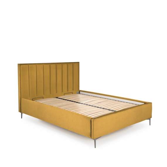 Seng Modulo W6 160x200 cm - velvet - metall ben - oppbevaringsplass