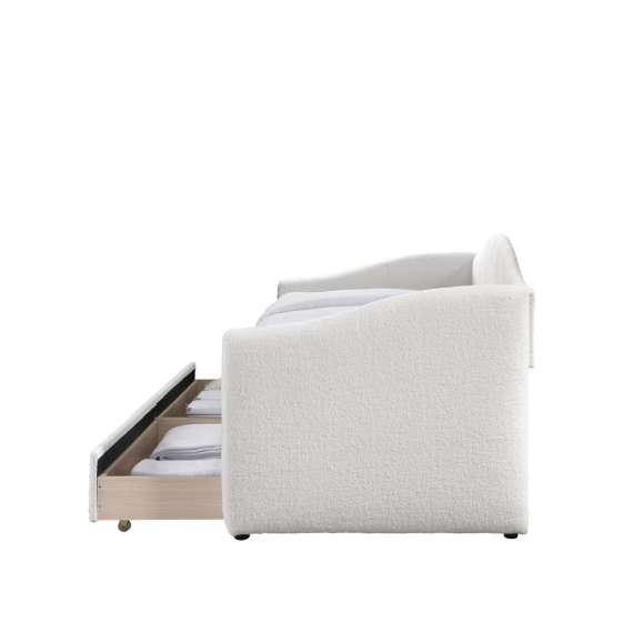 Dagseng Caydence 90x200 cm - 2 skuffer - crem boucle