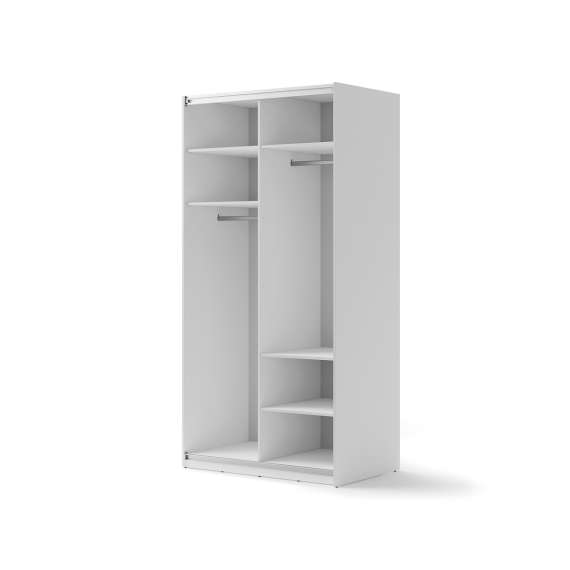 Garderobeskap Maxi 120x235 - hvit matt - speil