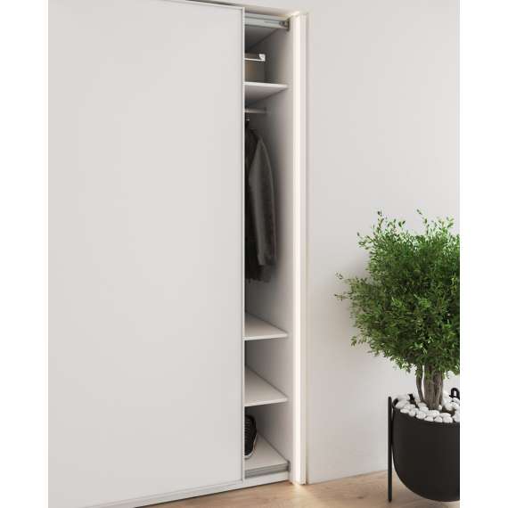 Garderobeskap Maxi 120x235 - hvit matt - speil