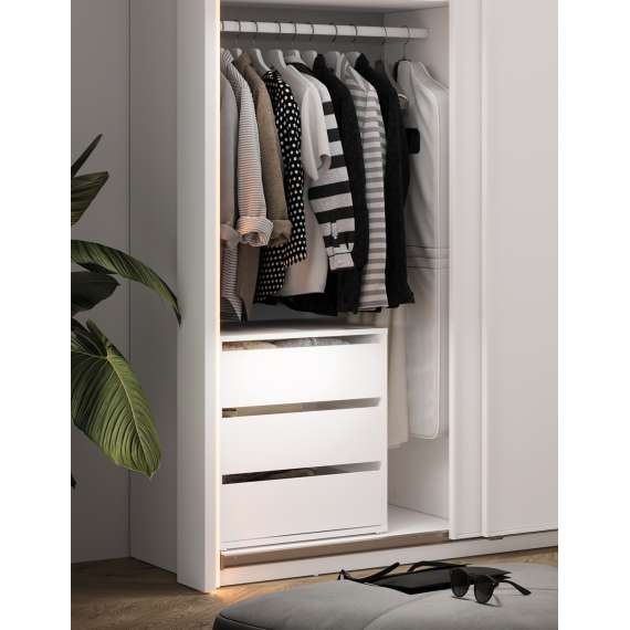 Garderobeskap Maxi 150x235 - hvit matt - speil