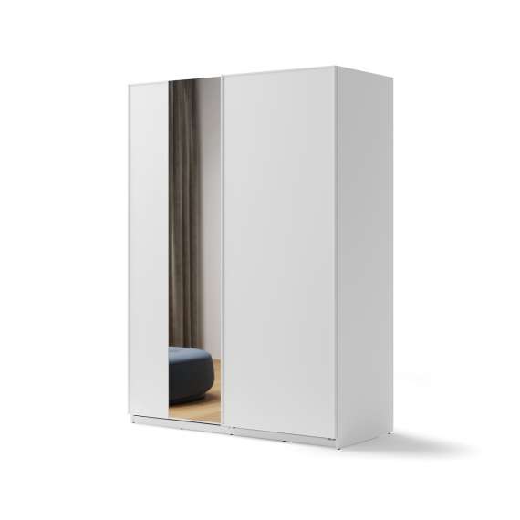Garderobeskap Maxi 170x235 - hvit matt - speil