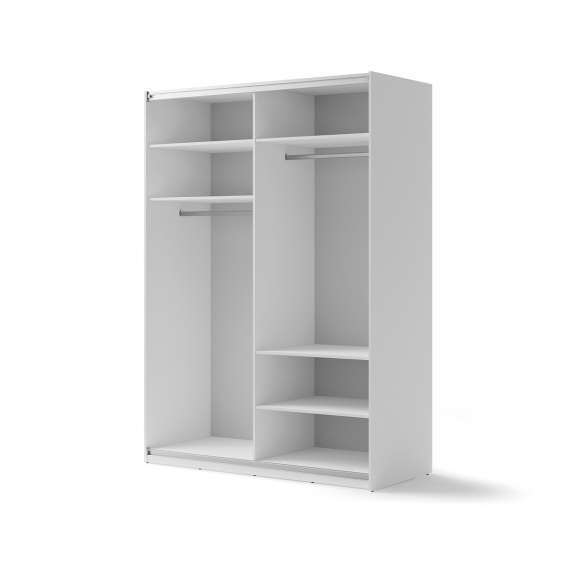 Garderobeskap Maxi 170x235 - hvit matt - speil