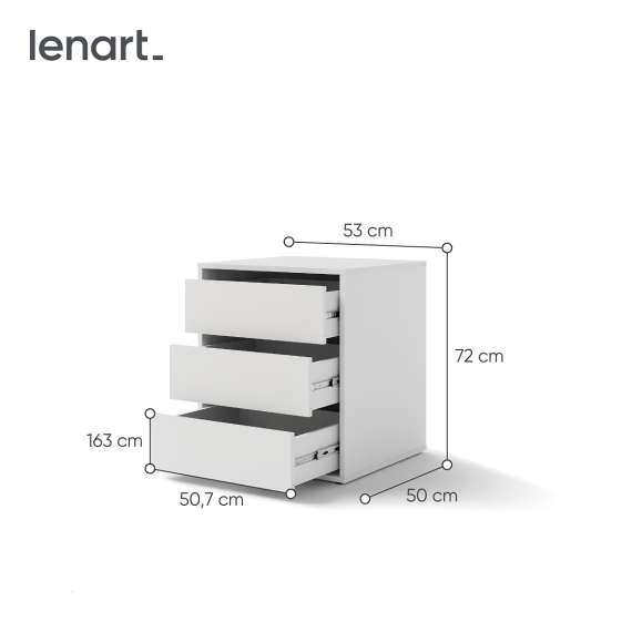 Garderobeskap Maxi 170x235 - hvit matt - speil