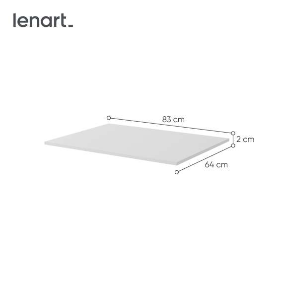 Garderobeskap Maxi 170x235 - hvit matt - speil
