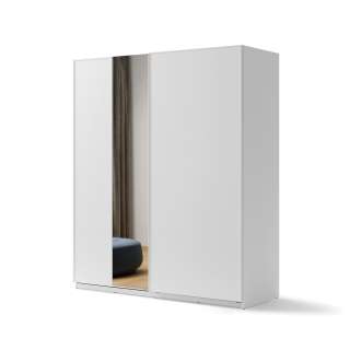 Garderobeskap Maxi 200x235 - hvit matt - speil