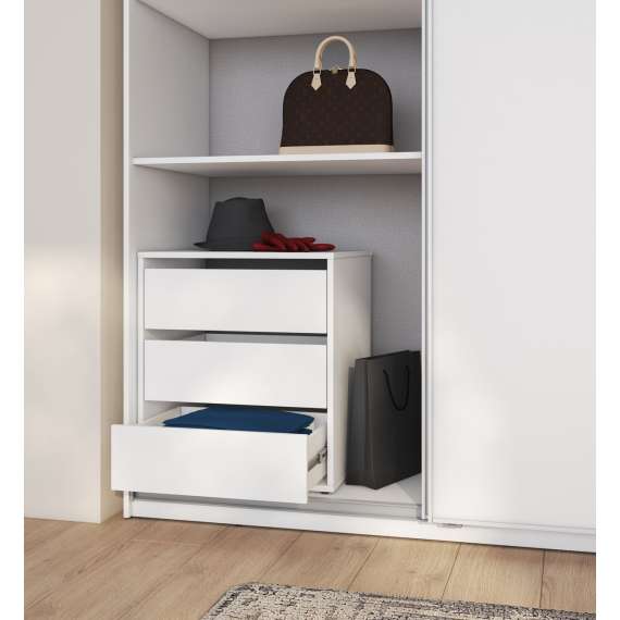 Garderobeskap Maxi 220x235 - hvit matt - speil