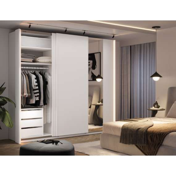 Skuffeseksjon Maxi 53x72 - hvit matt - til garderobeskap