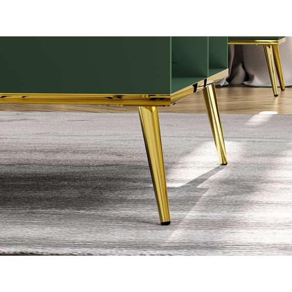 Sofabord Fonest 90x60 cm - labrador - metall ben gul