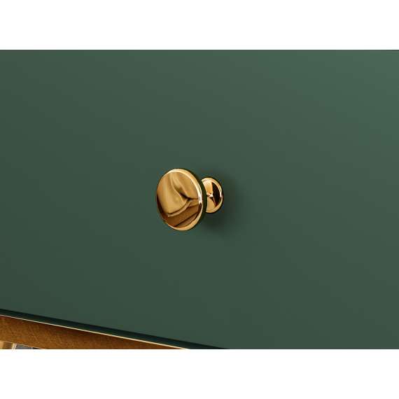 Nattbord Fonest 50x54 cm - labrador - 1 skuff - metall ben gul