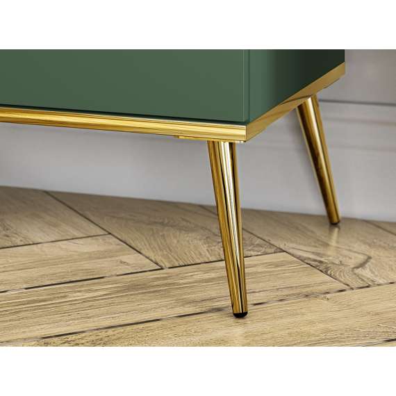 Vitrineskap Fonest 55x190 cm - labrador - 1 dør - metall ben gul