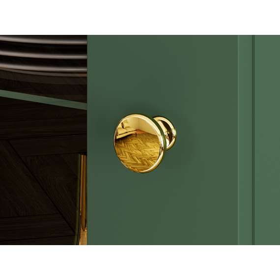 Vitrineskap Fonest 55x190 cm - labrador - 1 dør - metall ben gul