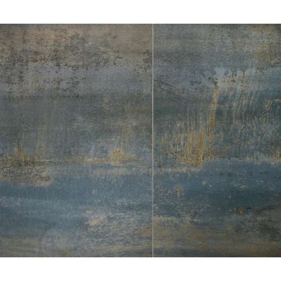 Spisebord Luciano 180-230 cm - marmor imitasjon - metal ben