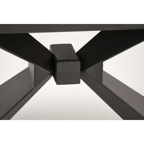 Spisebord Luciano 180-230 cm - marmor imitasjon - metal ben