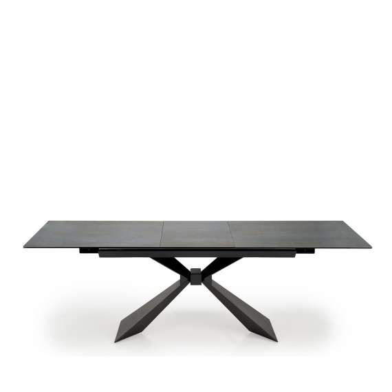 Spisebord Luciano 180-230 cm - marmor imitasjon - metal ben