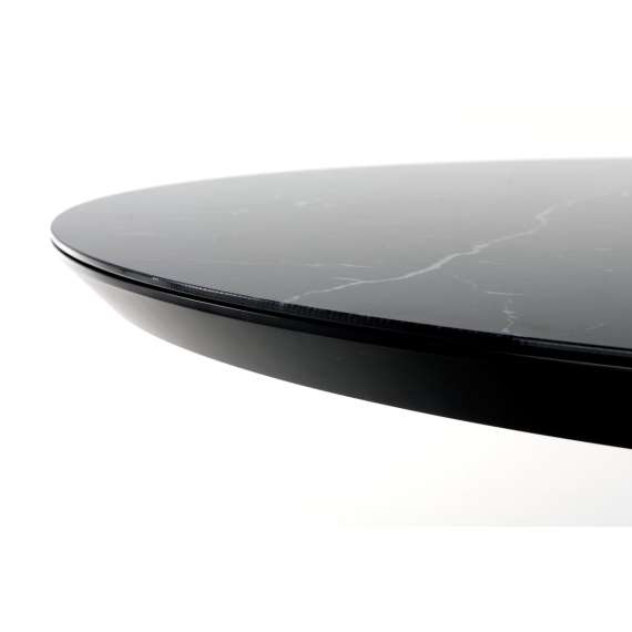 Spisebord Vertigo Ø130 cm - sort marmor - sorte ben