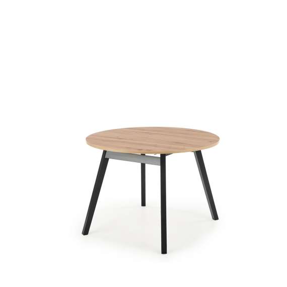 Spisebord Ruben Ø102 cm - eik artisan - svart ben