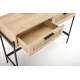 Sminkebord Carmen 104x35 cm - eik - 2 skuffer - metal ben