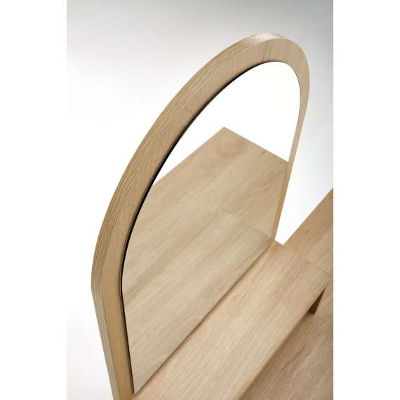 Sminkebord Carmen 104x35 cm - eik - 2 skuffer - metal ben