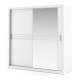 Garderobeskap Idea 203x215 cm - hvit - speil