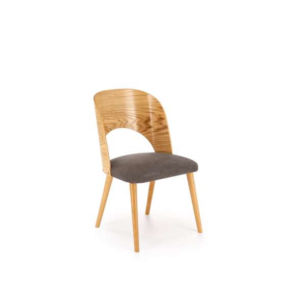 Stol Cadiz - eik - grå stoff