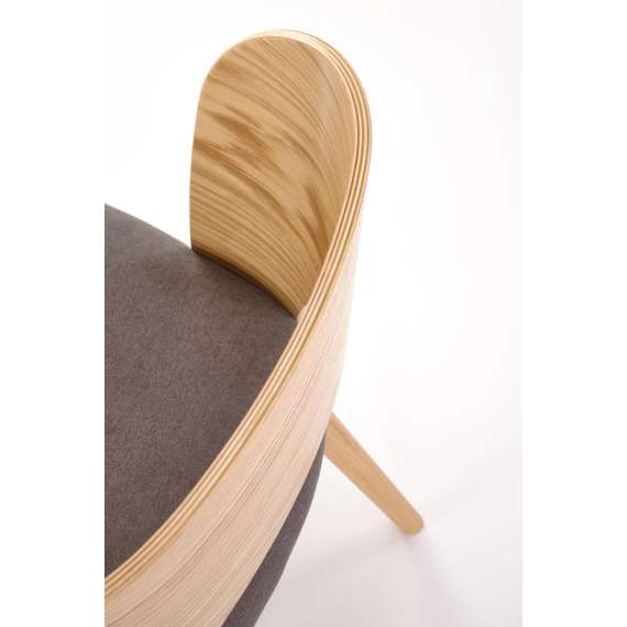 Stol Cadiz - eik - grå stoff