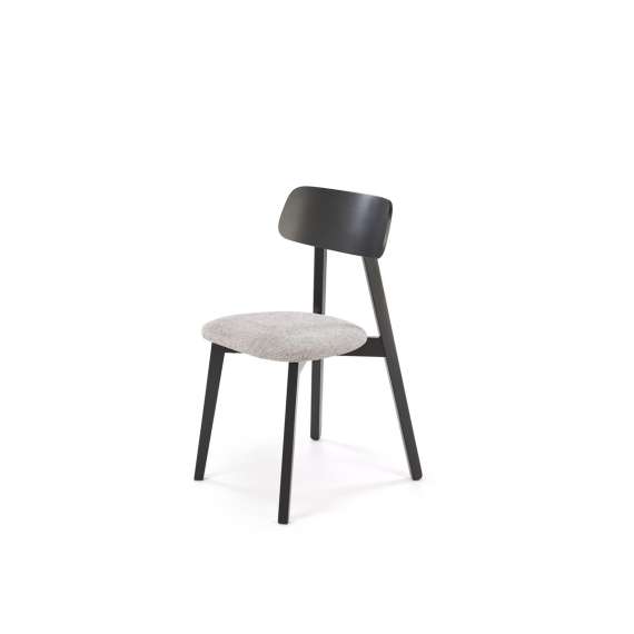 Stol Hylo - sort - grå stoff