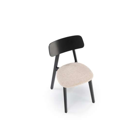 Stol Hylo - sort - beige stoff