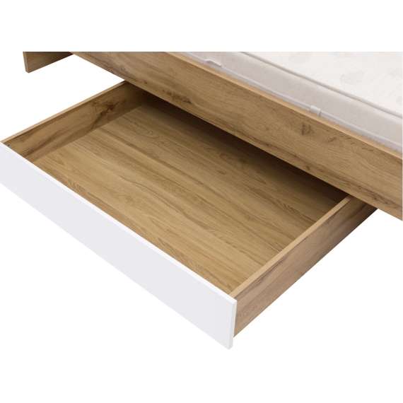 Seng Zele 90x200 cm - eik wotan - 1 skuff