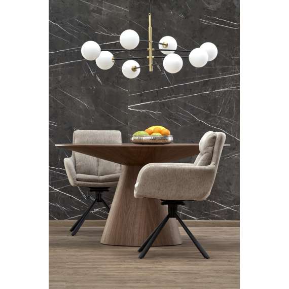 Spisebord Henderson Ø136 cm - valnøtt  - eikefinér