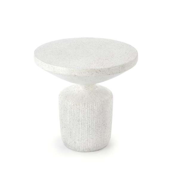 Sidebord Giza Ø54 cm - hvit kompositt