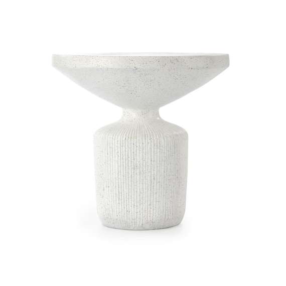 Sidebord Giza Ø54 cm - hvit kompositt