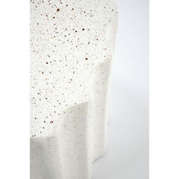 Sidebord Fara Ø41 cm - hvit kompositt