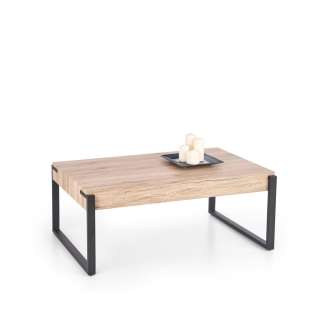 Sofabord Capri 110x64 cm - eik - sorte ben