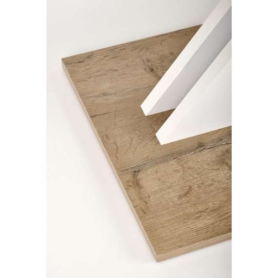 Spisebord Xarelto 135-175 cm - eik lancelot - hvit matt