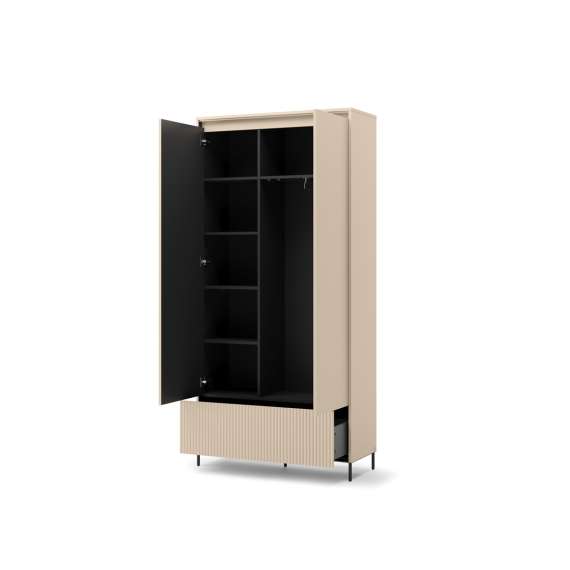 Garderobeskap Trend 101x210 cm - beige matt - til entre