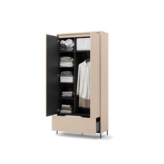 Garderobeskap Trend 101x210 cm - beige matt - til entre