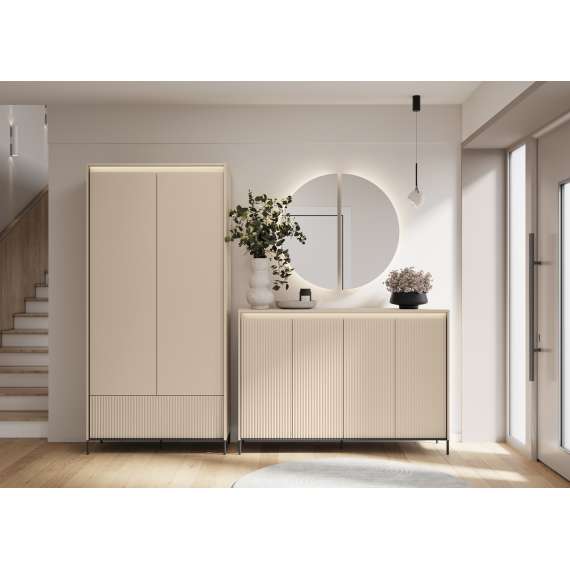 Garderobeskap Trend 101x210 cm - beige matt - til entre