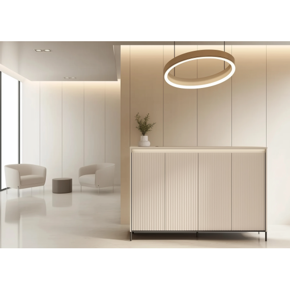 Skoskap Trend 79x105 cm - beige matt - til entre