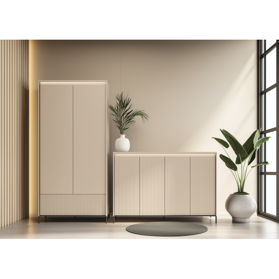 Veggpanel Trend 50+26x132 cm - beige matt - til entre