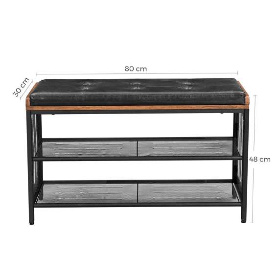 Skobenk Gran 80x48cm - Industriell stil