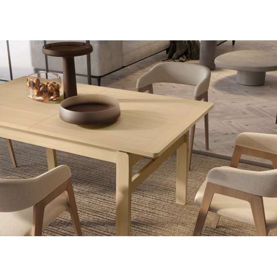 Spisebord Plot 149-269x85 cm - lys eik - uttrekkbart