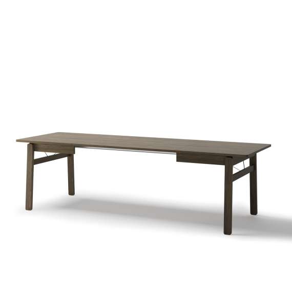 Spisebord Plot 149-269x85 cm - mørk eik - uttrekkbart